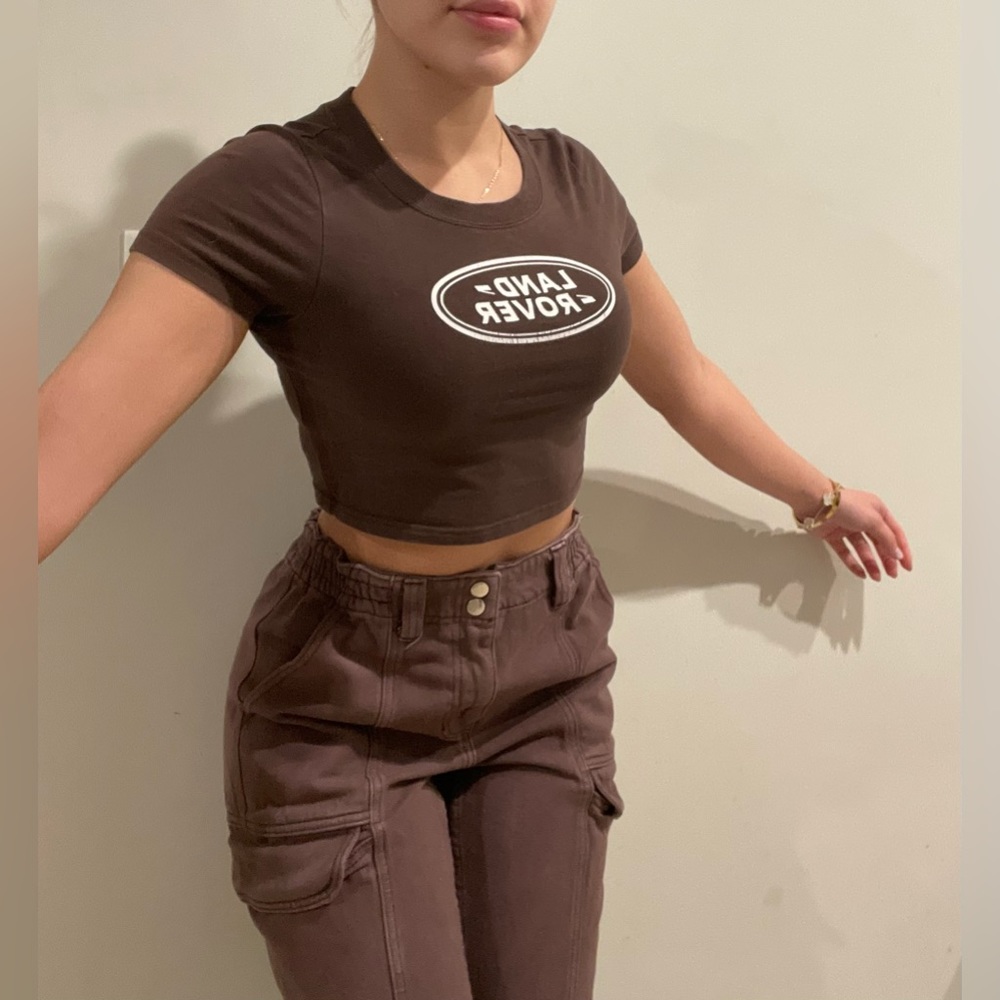 Brown Land Rover Crop Top